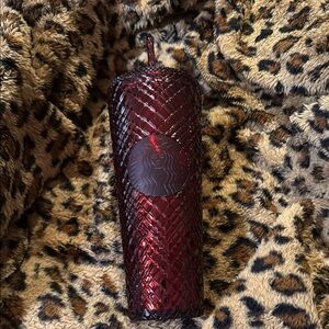 Starbucks Red Chevron Accent Tumbler